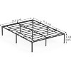 14 Inch Twin Bed Frame No Box Spring Needed, Heavy Duty Metal Platform Bed Frame Twin Size for Bedroom Easy Assembly, Noise Free, Black, Tiwn - 2 of 4