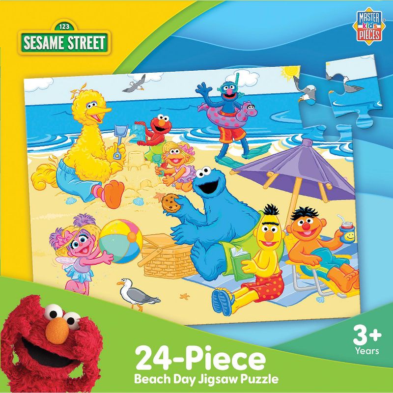 MasterPieces 24 Piece Jigsaw Puzzle for Kids - Sesame Street Beach Day, 2 of 6