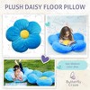 Butterfly Craze Daisy Lounge Flower Pillow - Medium 20 Inches, Cozy & Stylish Floor Cushion, Plush Microfiber - Machine Washable, Blue - 2 of 4