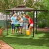 Tangkula 11 x 5 FT Grill BBQ Gazebo w/ Side Awning Double-Tiered Top 2 Side Shelves - 3 of 4