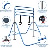 BestParts Expandable Gymnastics Bars,Adjustable Height Gymnastic Horizontal Bars,Junior Training Bar Children Folding Training Monkey Bars for Kids - 2 of 4