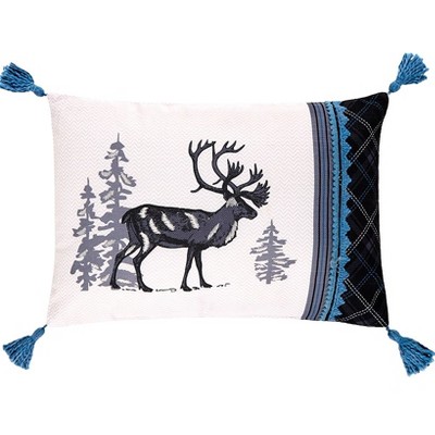 The Lakeside Collection Embroidered Accent Pillow Lodge Themed