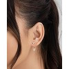 SHINE by Sterling Forever Sterling Silver CZ Triangle Jacket Earrings - 2 of 4