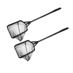 Unique Bargains Aquarium Fish Net Aquarium Fish Tank Accessories Small Fish Fine Net Black 42.5x13.5cm 2Pcs - 1 of 4