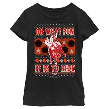 Girl's Professional Bull Riders Oh What Fun it is to Ride Sweater Print T-Shirt