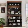 72'' Tall Farmhouse Coffee Bar Cabinet with LED Lights,Kitchen Buffet with Doors & Drawer - 4 of 4