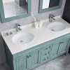 ChicFurnit Bathroom Sinks Vessel Sink Round Sink Vanity Sink Art Basin Undermount Bathroom Sink for Bathroom, White, 21.06"*17.52"*9.84" - 2 of 4