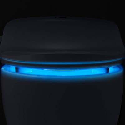 Slim White Heated Bidet Toilet Seat with Night Light