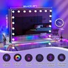 VANITII 32'' x 23'' Vanity Mirror with Lights RGB Bluetooth Wall Mount Tabletop Metal White - 4 of 4