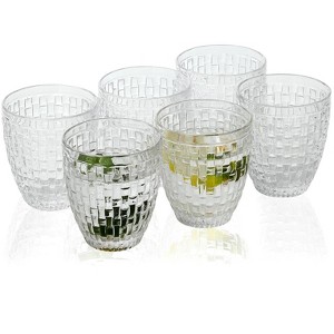 Slickblue Knitted Tumbler Glasses - Set of 6, 12 oz, Clear - 1 of 4