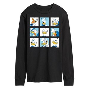 Men's - Disney - Donald Duck Grid Long Sleeve Graphic T-Shirt - 1 of 4