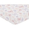Sweet Jojo Designs Girl Baby Fitted Crib Sheet Butterfly Pink Purple White - 3 of 4