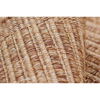 Hampton Blue and Natural Synthetic Indoor/Outdoor Rug Runner