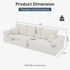 GYIIYUO 113" Boneless Sectional Cloud Couch Sofa Bed for Living Room, Modular Modern Lounge 3 Seater Couches with Chaise, No Assemble - 2 of 4