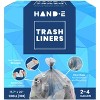 Hand-E Small Trash Can Liners, 100 Count - 4 Gallon Garbage Liners - 22 Microns Thick, Gray Transparent - 2 of 4