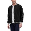 COOFANDY Mens Fashion Varsity Jackets Leather Sleeve Slim Fit College Baseball Letterman Bomber Coat S-XXL - 3 of 4