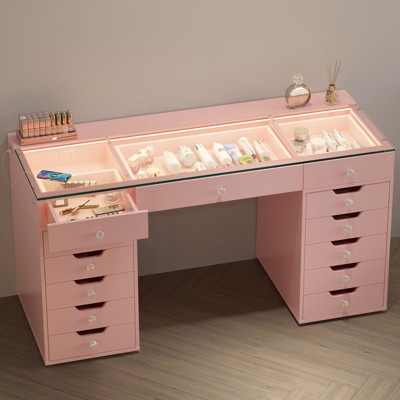 VANITII Eva Vanity Desk - 13 Storage Drawers