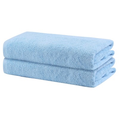 Unique Bargains Quick Drying Highly Absorbent Cotton Thick Bath Towels 28" x 56" 2 Pcs