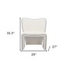 HomeRoots 29" Ivory Faux Shearling And Upholstered Side Chair - 3 of 4