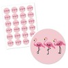 Big Dot of Happiness Pink Flamingo - Tropical Summer Circle Sticker Labels - 24 Count - 2 of 4