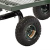 Juggernaut Carts GW3820-GR Heavy Duty Steel Frame 1000 Pound Load Capacity Outdoor Utility Garden Wagon with Pneumatic Tires, Green Finish - image 3 of 4