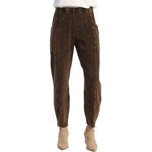 Women's Mineral Washed Cotton Lantern Pant - Jess & Jane - 1 of 2