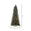 Vickerman Artificial Frosted Slim Douglas Fir Christmas Tree - 3 of 4