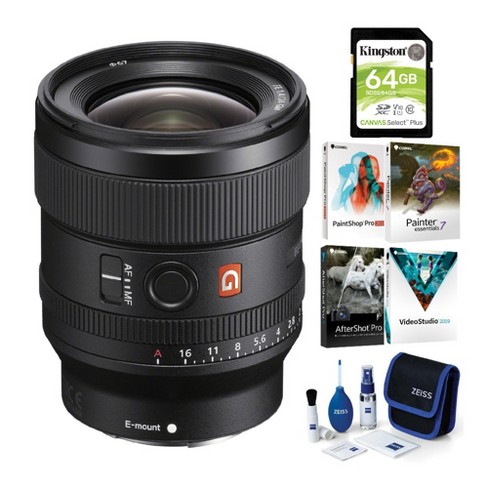 Sony Alpha Fe 24mm F/1.4 Gm Lens With Software Suite And Accessory