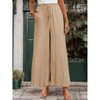Clearlove Women's Wide Leg Pants Drawstring High Waist Loose Casual Trousers Business Work Casual Pants with Pockets - 2 of 4