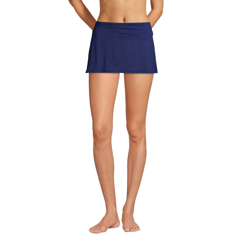 Lands' End Women's Chlorine Resistant Mini Swim Skirt Swim Bottoms, 1 of 7