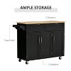LunaLulinlk Mobile Kitchen Island with Storage - 2 of 4