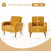 Modern Chenille Fabric Accent Chair, Upholstered Armchair with Solid Wood Legs - Comfy Single Sofa for Reading, Living Room, Bedroom - 2 of 4