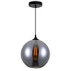 CWI Lighting Glass 1 Light Down Mini Pendant With Smoke Finish - 3 of 4