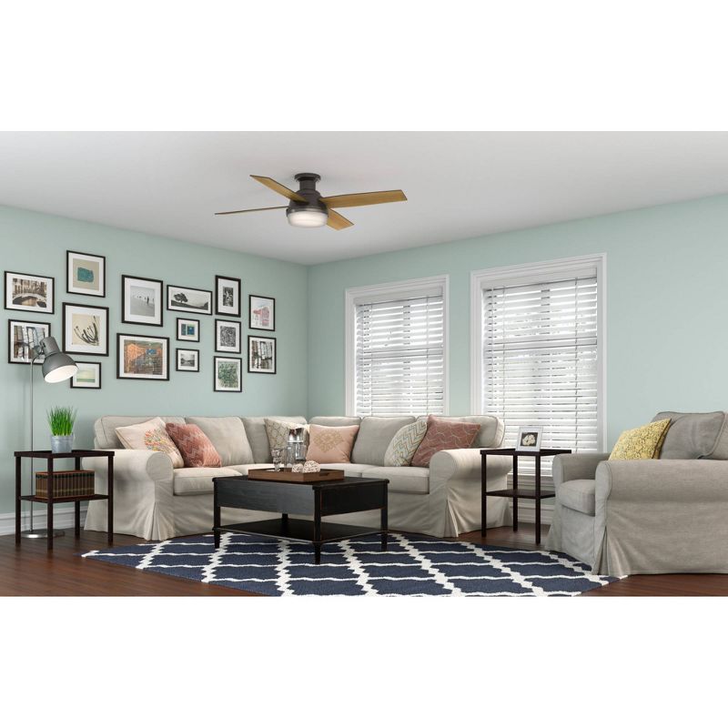 52" Dempsey Low Profile Ceiling Fan with Remote (Includes LED Light Bulb) - Hunter Fan, 3 of 11