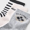 Women's Cushioned Striped 3pk Mid Crew Socks - Universal Thread™ 4-10 - 3 of 3