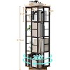 4-Tier Rotating Bookshelf,Corner Book Shelf Tower,Floor Standing Tall Industrial Book Magazines Storage Organizer,Narrow Rustic Metal  Bookshelf - 3 of 4