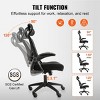 GlasFlength Task and Office Chairs High Back Ergonomic Chair with Adjustable Lumbar Support and Headrest for Home Office, Black, 24.48"*10.31"*18.97" - 3 of 4