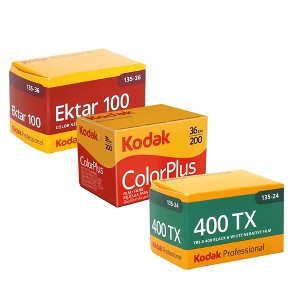 Kodak Professional 400TX Tri-X 400 Black & White Negative Film - 24 Exp with ColorPlus 200 & Pro Ektar 100 Color Negative Film, 36 Exposures - 1 of 4
