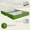Rbied 6 x 3 x 1 ft Green Rust-Proof Metal Rectangular Outdoor Garden Bed Planter Box for Vegetables Flowers Herb (2-Pack) - 3 of 4