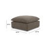 TOV Furniture Cali Performance Velvet Ottoman in Chocolate Brown - 4 of 4