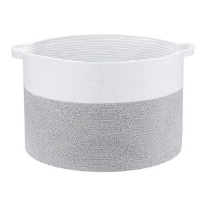 REGALWOVEN Woven Shelf Closet Storage Basket for Blankets Clothes Shoes with Handles - 1 of 4