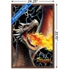 Trends International PD Moreno - Dragon Lightning Framed Wall Poster Prints - 3 of 4