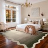 Garvee Scalloped Area Rug Modern Ombre Rugs for Living Room Soft Washable Non Slip Low Pile Throw Carpet - 2 of 4