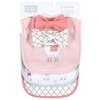 Hudson Baby Infant Girl Cotton Bib and Headband or Caps Set, Llama, One Size - 2 of 4