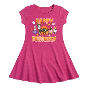 Girls' - SpongeBob SquarePants - Happy Halloween Fit & Flair Cap Sleeve Dress - 1 of 3