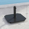 Square Patio Umbrella Base, 41 lbs Metal Umbrella Stand Base with Adjustable Foot Pads, Patio Umbrella Holder for 1.3"/1.5"/1.9" Umbrella Poles - 3 of 4