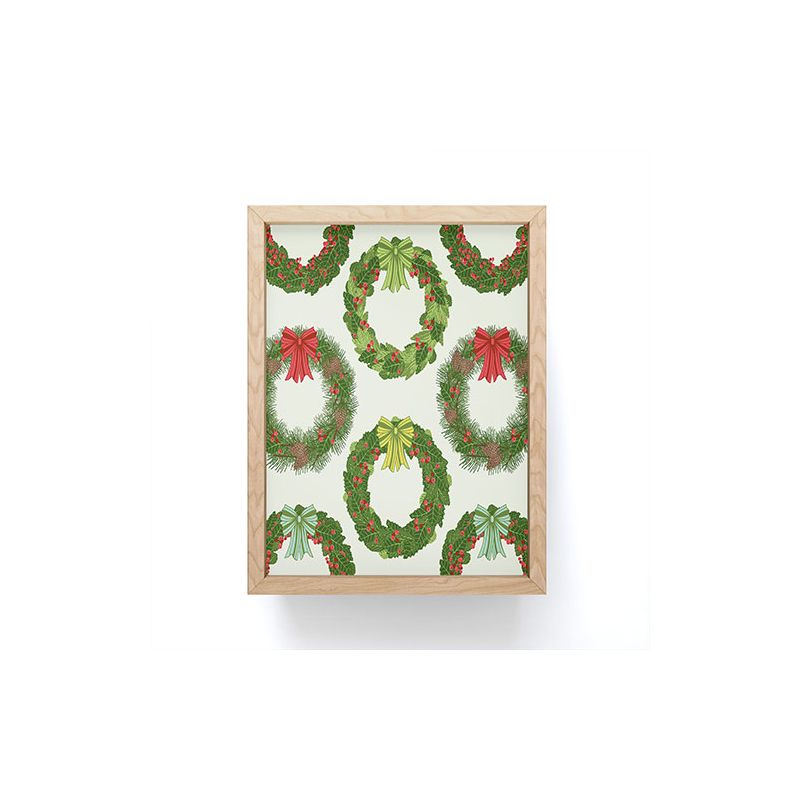 Sabine Reinhart Christmas Wreaths Framed Mini Art Print - Society6, 1 of 4