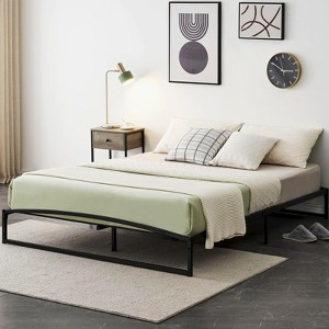 Low Bed Frame 6 Inch Heavy Duty Metal Platform Bed Frame Low Profile, Mattress Foundation, No Box Spring Needed - 1 of 4