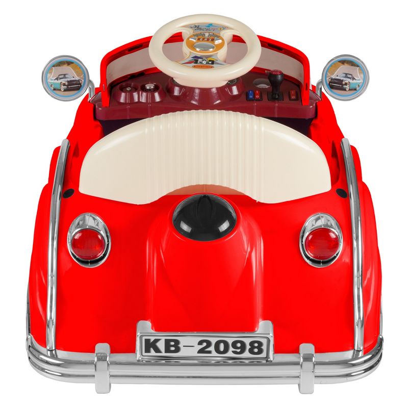 Toy Time Kids' Ride-On Toy - 6V Battery-Operated Classic Coupe Car with Remote Control and AUX Input- Red, 2 of 8