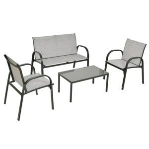 Tangkula 4PCS Chairs Set Coffee Table Patio Garden Modern Furniture Brand New - 1 of 4